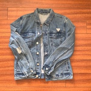 Pacsun Distressed Denim Jacket | Blue